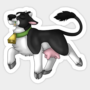 Happy Moo: Blaze Black Sticker